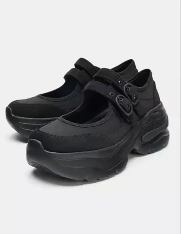 ZARA 청키 버클 발레 슈즈 26cm EUR40