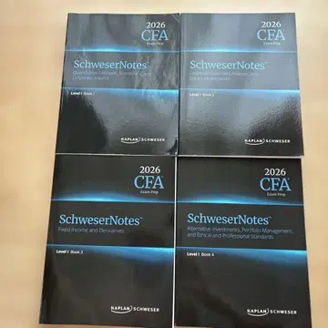 SchweserNotes 2026 CFA level 1 4권 세트