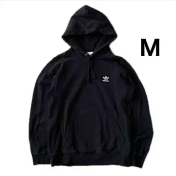adidas Originals 후드티 블랙 M 입체 펠트 로고 블랙