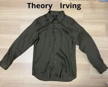 [새상품급] 띠어리 린넨 긴팔 셔츠 Irving 카키 사이즈 [S]