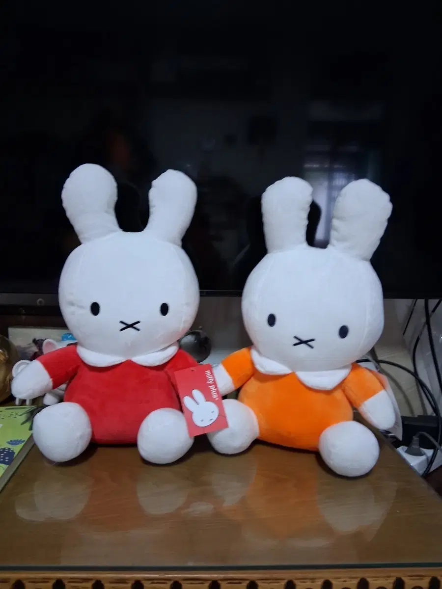 미피 봉제 인형 빨강/주황 /38센티/2개일괄(무료배송)
