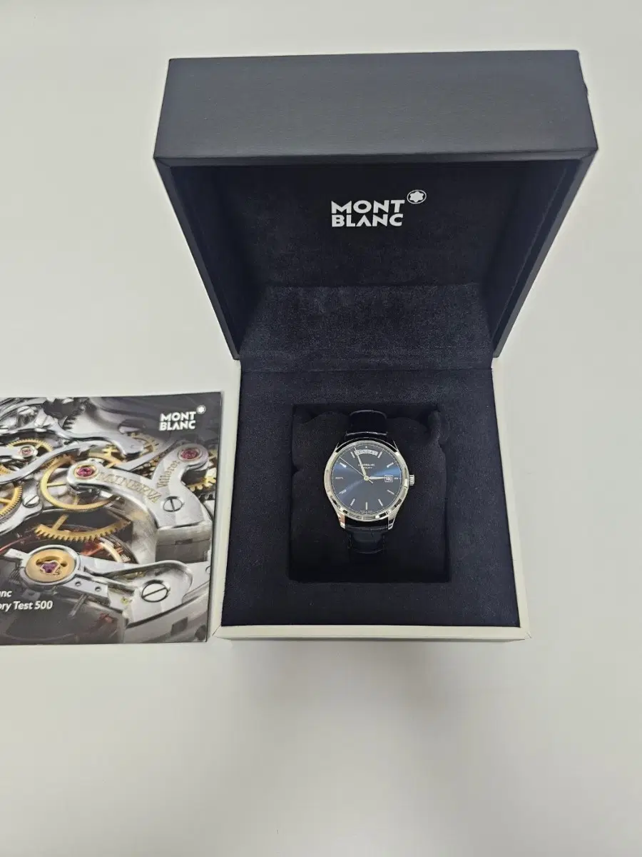 몽블랑 헤리티지 크로노메트리 데이데이트 오토 시계 블루 38mm
