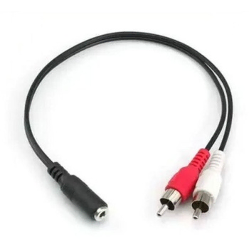 3.5mm 스테레오 to 2RCA F/M 오디오 변환 케이블 0.3m