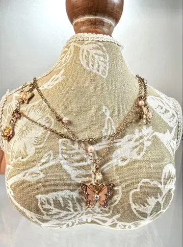 ANNA SUI 나비 모티브 목걸이 팔찌 세트