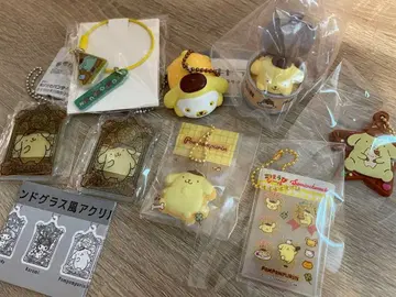 폼폼푸딩 가챠가챠 키링 간식 참 산리오