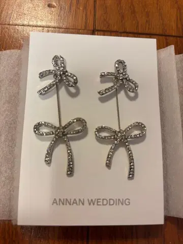 ANNAN WEDDING 리본 더블 모티브 귀걸이 EK22