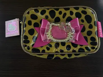 Hello Kitty 레오파드 무늬 파우치 틴크핑크 레어2007