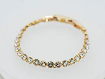 SWAROVSKI 스와로브스키 크리스탈 테니스 팔찌 로즈 골드
