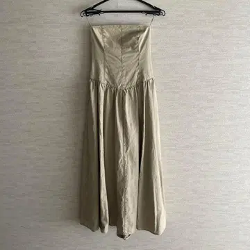 ZARA 베어탑 롱 원피스 베이지