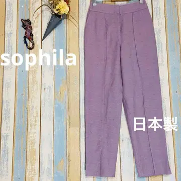 [ sophila ] 일본제 캐주얼 센터 프레스 슬릿 롱 레그 M