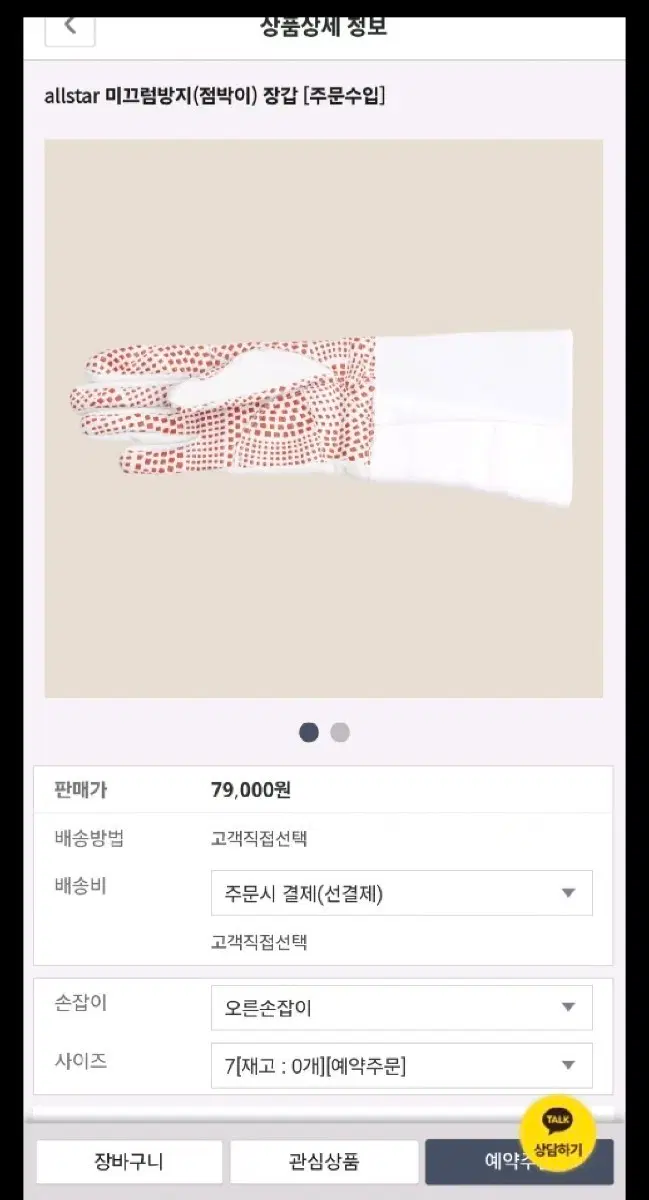 allstar 펜싱 장갑 (오른손,7)