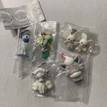 포켓몬 플랫 마스코트 Color: White 전 5종 컴플리트 세트