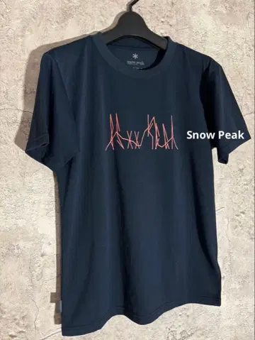 Snow Peak 그래픽 로고 프린트 아웃도어 반팔 T셔츠