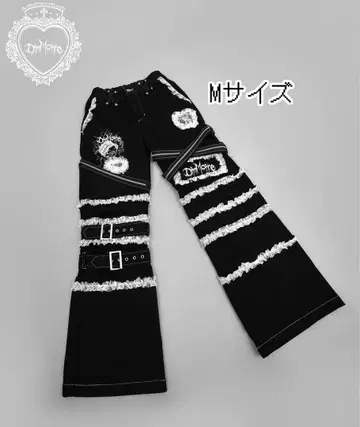 [ DimMoire ] 데코 데님 팬츠 (Black & White)