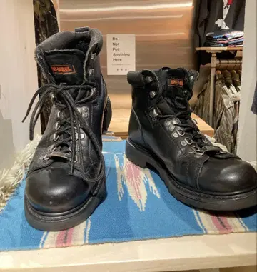 할리데이비슨 가죽 워크 부츠 블랙 남성용 새상품급 27cm
