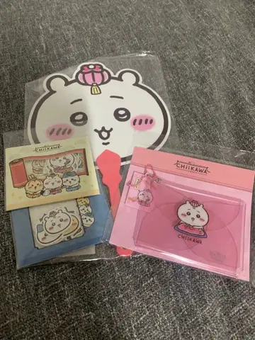 한국판 치이카와(먼작귀) 굿즈 세트 부채 카드 케이스