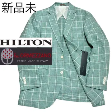 새상품 HILTON 힐튼 올메자노 린넨 격자 무늬 자켓 A6