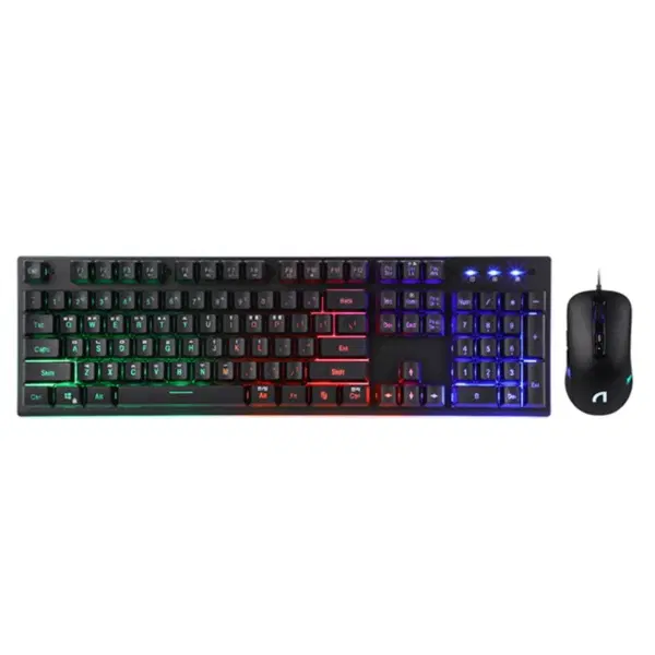 USB 멤브레인 키보드 마우스 LED 게이밍 세트 블랙