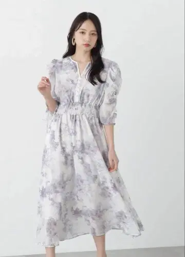JILLbyJILLSTUART 쉬머 플라워 프린트 원피스