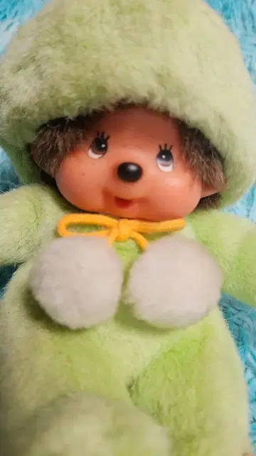 몽치치 봉제 인형 개구리 라이트 그린