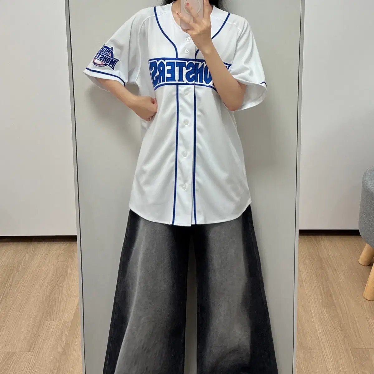 [2XL] 최강야구 몬스터즈 노마킹 야구 홈 유니폼