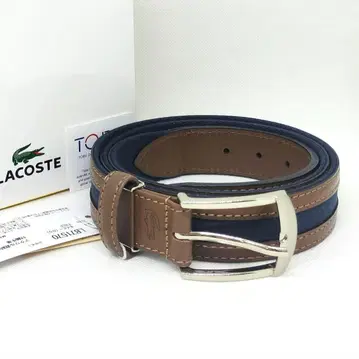 [ S ] 라코스테 LACOSTE 남성용 벨트 캔버스 가죽