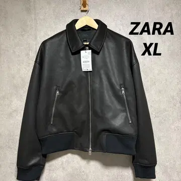 ZARA 자라 인조 가죽 봄버 자켓 XL
