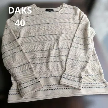 DAKS 닥스 면 혼방 니트 베이지 40