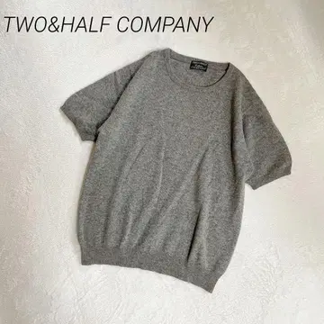 TWO&HALF COMPANY 캐시미어100 크루넥 니트 반팔