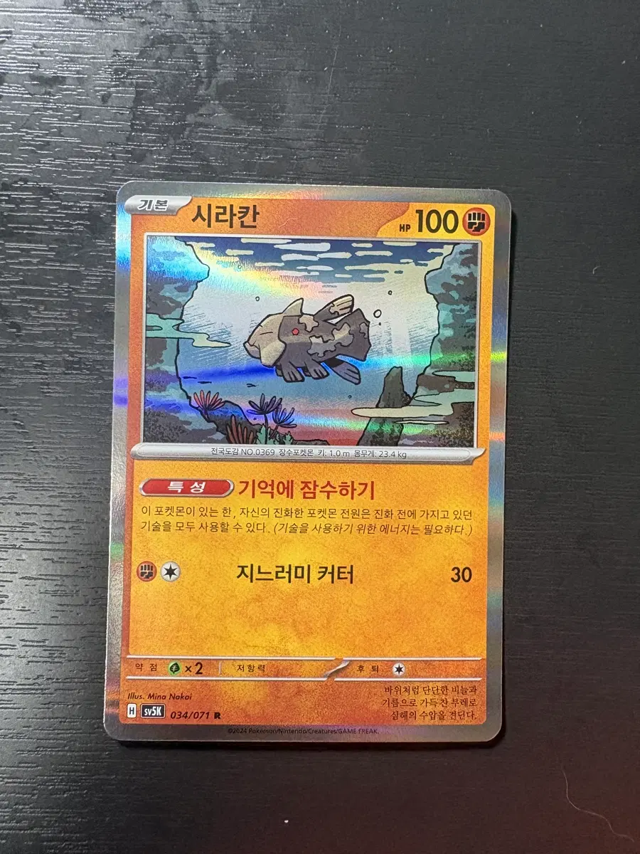 포켓몬카드 시라칸 R등급