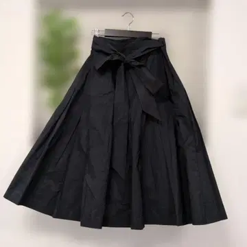 질 샌더 랩 스커트 블랙