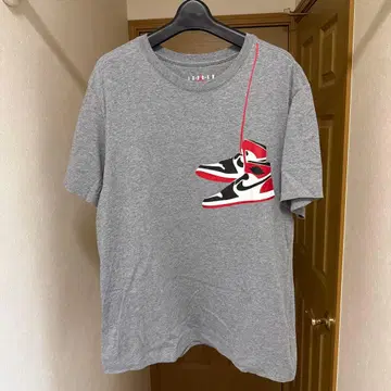 Jordan 1 스니커즈 프린트 T셔츠 그레이
