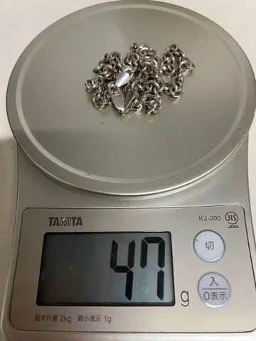 무게 47g 실버 925 체인 목걸이 50cm