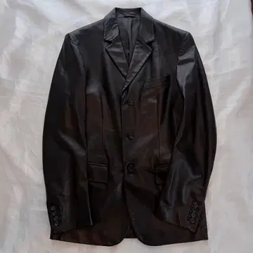 00s JIL SANDER 가죽 테일러드 자켓 3 버튼 44