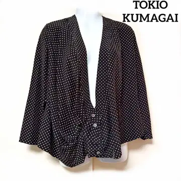 TOKIO KUMAGAI 토키오 쿠마가이 도트 무늬 블라우스 드레이프