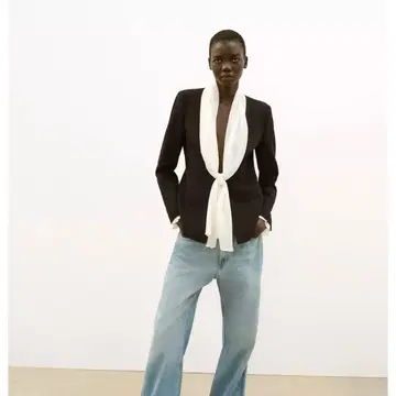 ZARA 스카프 블레이저