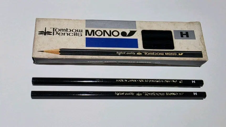 빈티지연필. TOMBOW MONO J H
