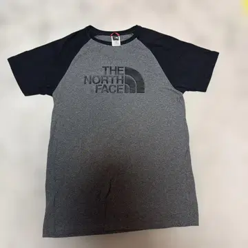 THE NORTH FACE 래글런 티셔츠 그레이 x 블랙 S