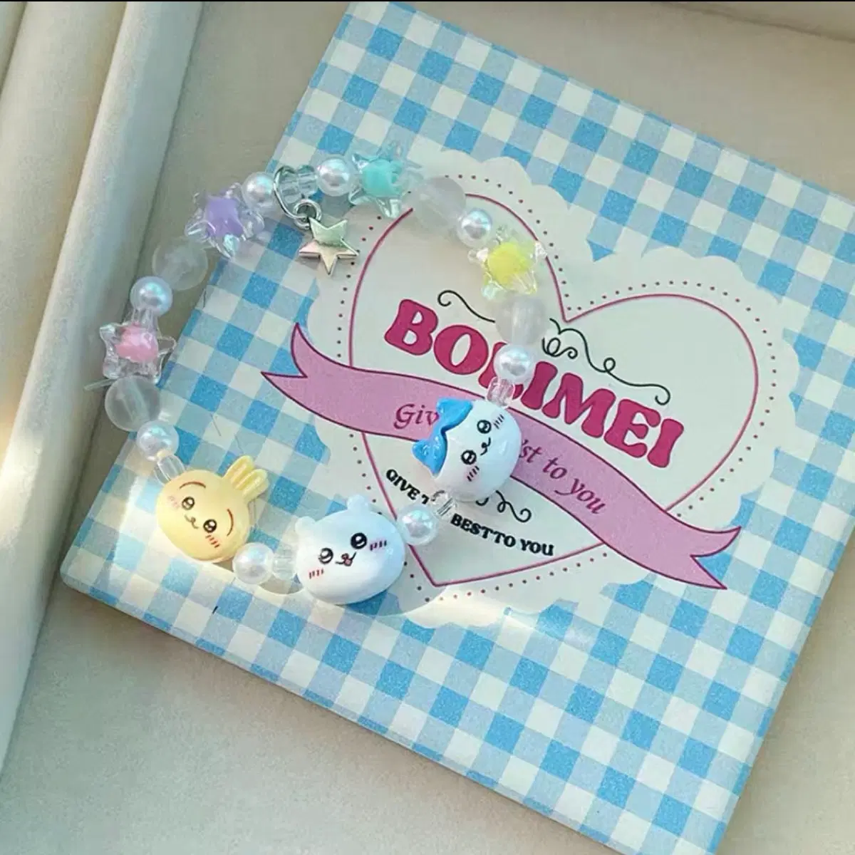 [새상품] 먼작귀 비즈 팔찌 - 치이카와 하치와레 우사기