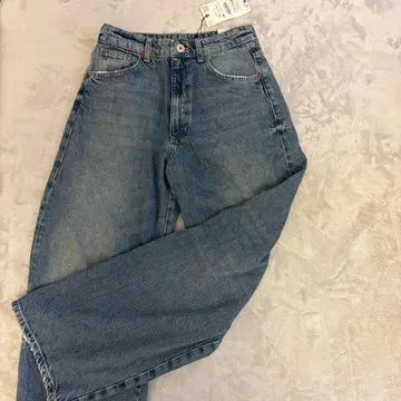 ZARA 하이라이즈 데님 팬츠 블루 사이즈 34