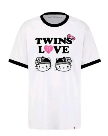 엘지 트윈스 태닝 헬로키티 콜라보 Love Twins 링거 티셔츠 95