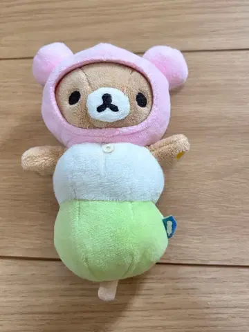 [레어] 리락쿠마 삼색 경단 매달린 리락쿠마 찻집 마스코트 키링