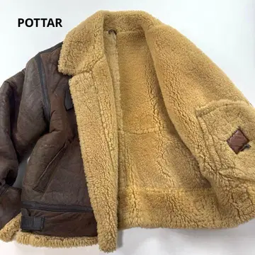 POTTAR 무스탕 자켓 무스탕 B-3 플라이트 자켓 양가죽 계열