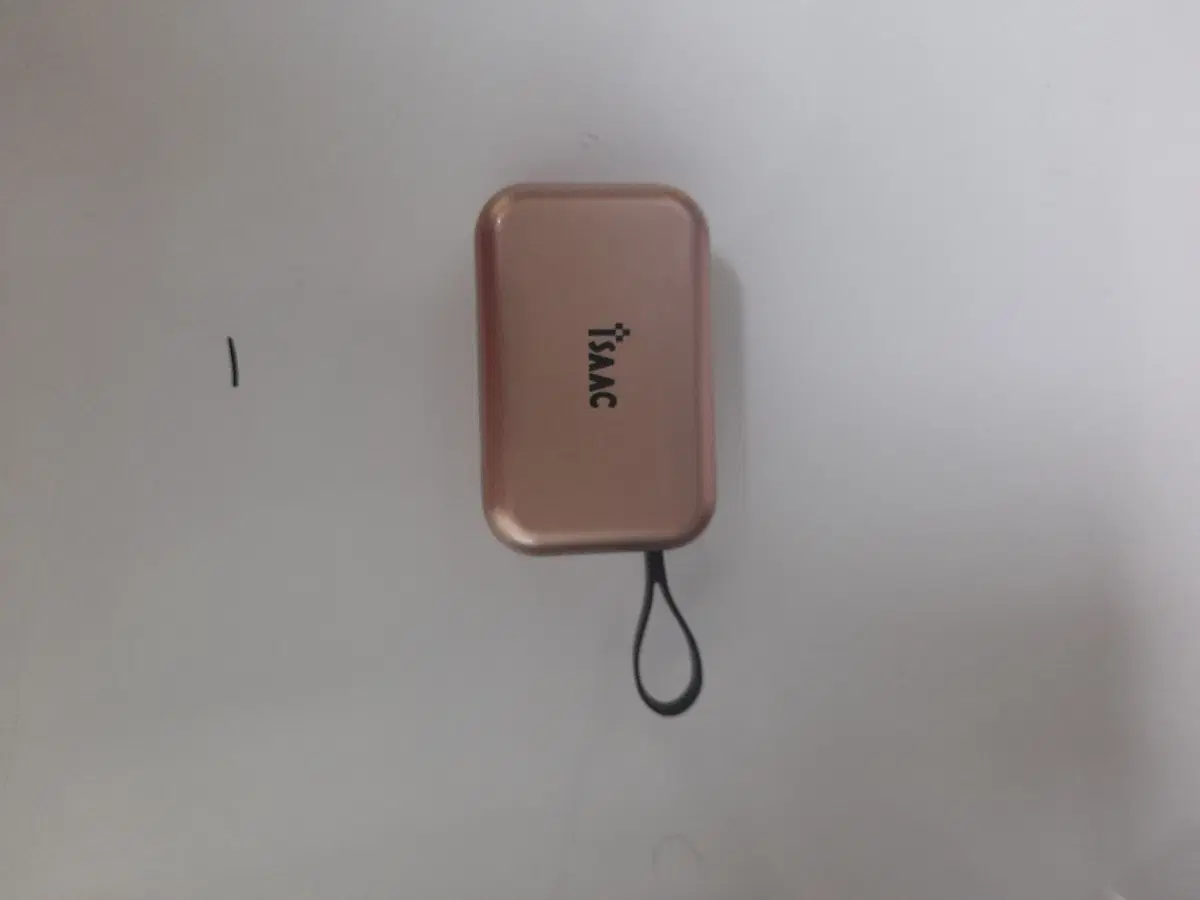 ISAAC 로고 핑크색 휴대용 충전기