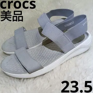 새상품급 crocs 그레이 샌들 Lite Ride 23.5