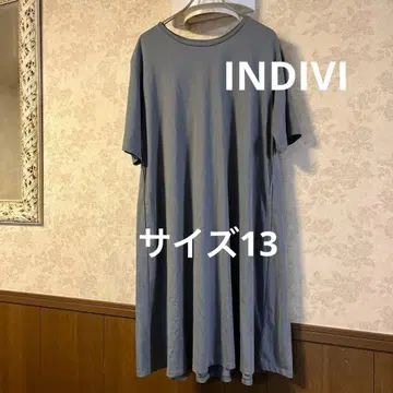 새상품급 빅 사이즈 13 INDIVI 인디비 면 100% 루즈핏 원피스