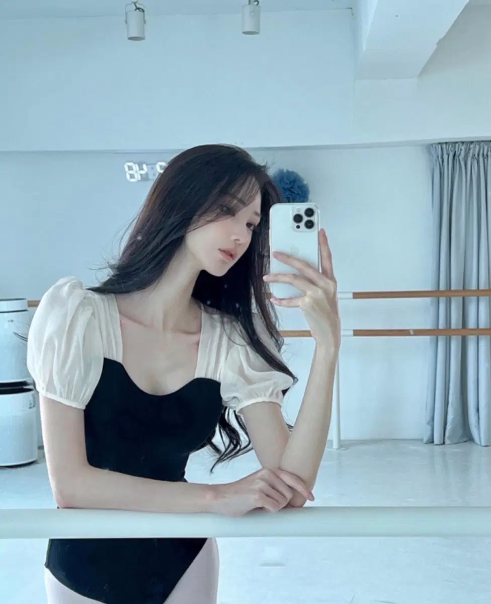 라벨르블랑 누아 퍼프 레오타드