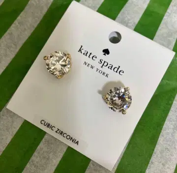 katespade NEW YORK 새상품 귀걸이 클리어 x 골드