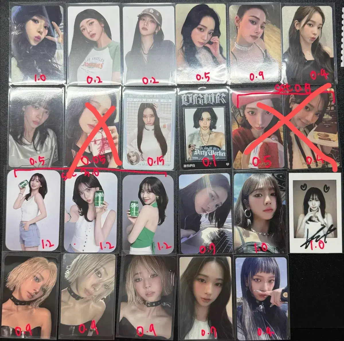 급처) 에스파 포카 판매합니다 네고 많이 해드려요 카리나 윈터 지젤 닝닝