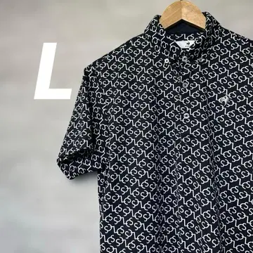 [ 새상품급 ] 르꼬끄 스포르티브/골프 피케 셔츠 올 패턴 네이비 L